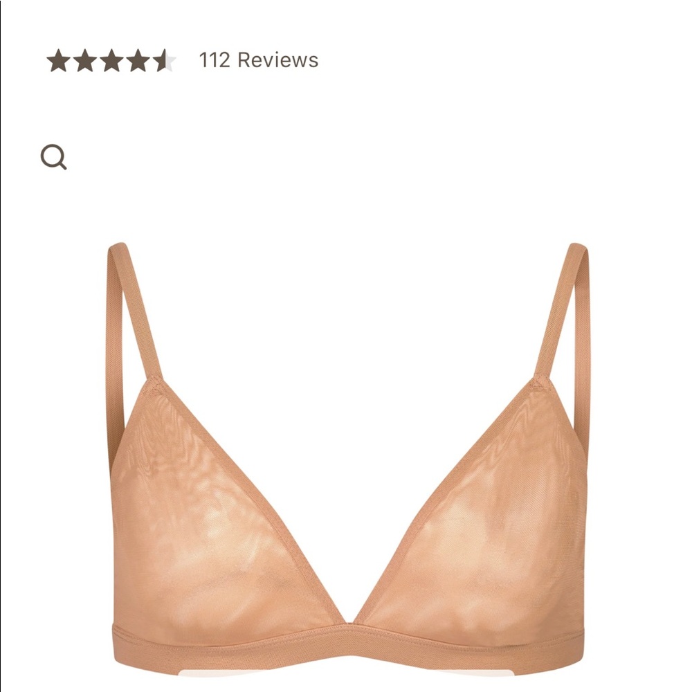 Skims mesh triangle bralette size L ochre